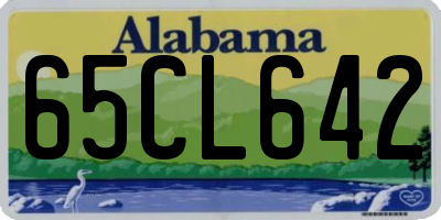 AL license plate 65CL642