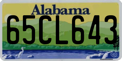 AL license plate 65CL643