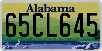 AL license plate 65CL645