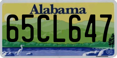 AL license plate 65CL647