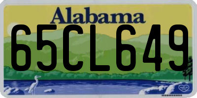 AL license plate 65CL649