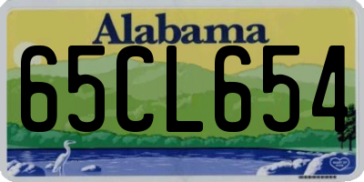 AL license plate 65CL654