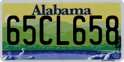 AL license plate 65CL658