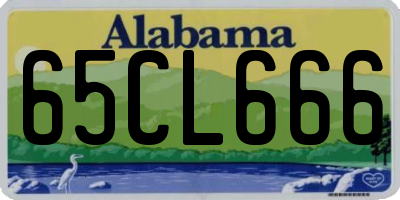 AL license plate 65CL666