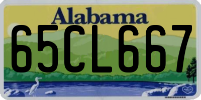 AL license plate 65CL667