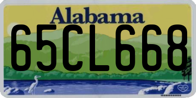 AL license plate 65CL668