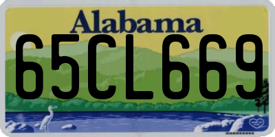 AL license plate 65CL669