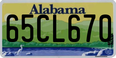 AL license plate 65CL670