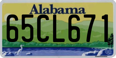 AL license plate 65CL671