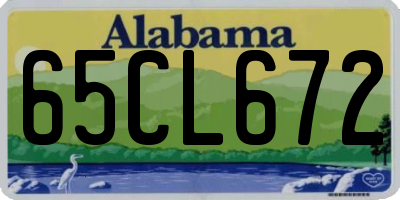 AL license plate 65CL672