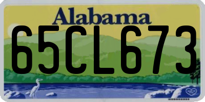 AL license plate 65CL673