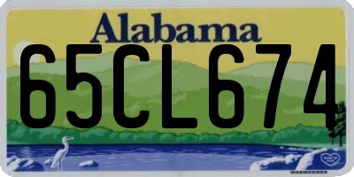 AL license plate 65CL674
