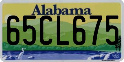 AL license plate 65CL675