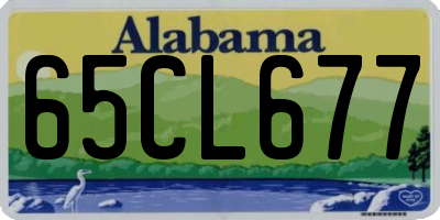 AL license plate 65CL677