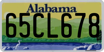 AL license plate 65CL678