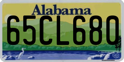 AL license plate 65CL680