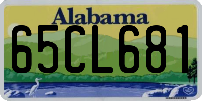 AL license plate 65CL681