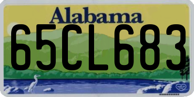 AL license plate 65CL683
