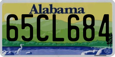 AL license plate 65CL684
