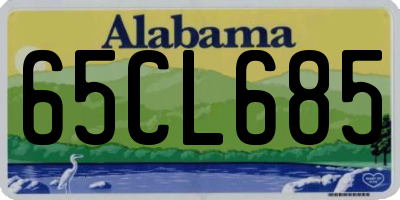 AL license plate 65CL685