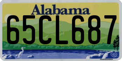 AL license plate 65CL687