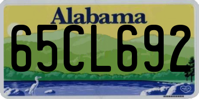 AL license plate 65CL692