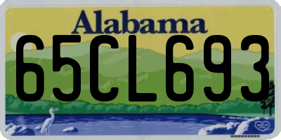 AL license plate 65CL693