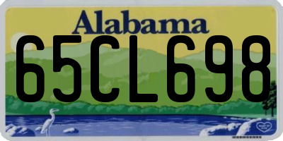 AL license plate 65CL698