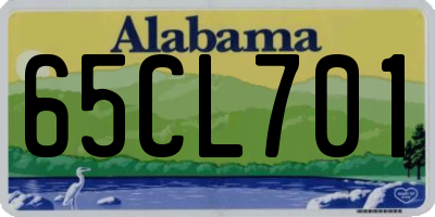 AL license plate 65CL701