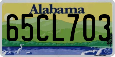 AL license plate 65CL703