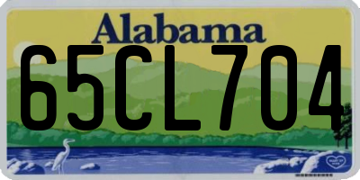 AL license plate 65CL704