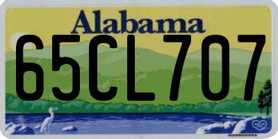 AL license plate 65CL707