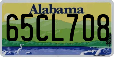 AL license plate 65CL708