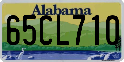 AL license plate 65CL710