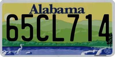 AL license plate 65CL714