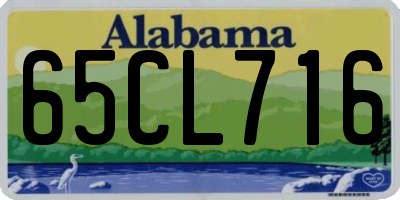 AL license plate 65CL716