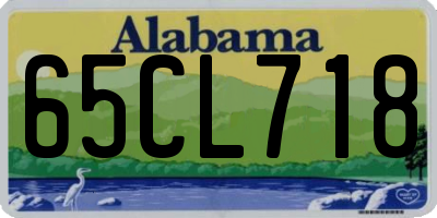 AL license plate 65CL718