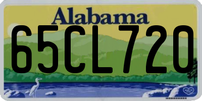 AL license plate 65CL720