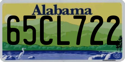 AL license plate 65CL722