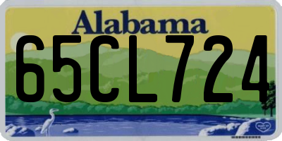 AL license plate 65CL724