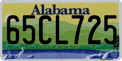 AL license plate 65CL725