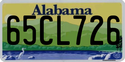 AL license plate 65CL726