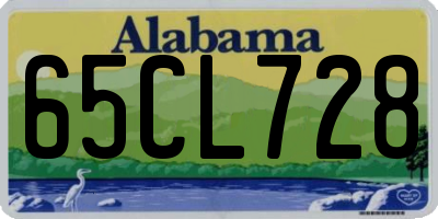 AL license plate 65CL728