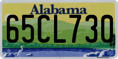 AL license plate 65CL730