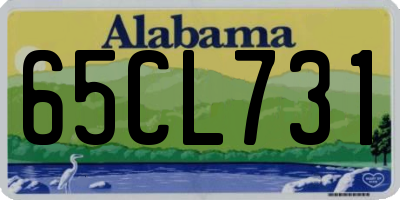 AL license plate 65CL731