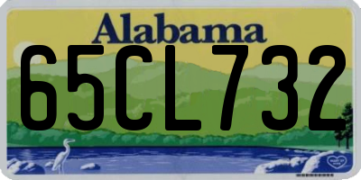 AL license plate 65CL732