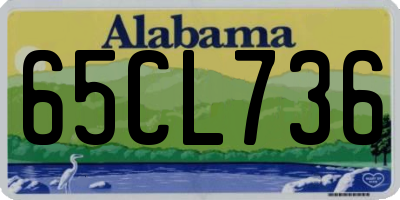 AL license plate 65CL736