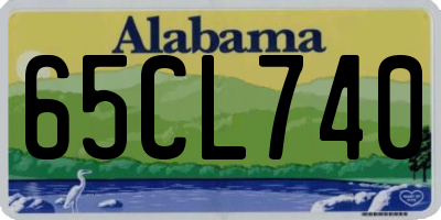 AL license plate 65CL740