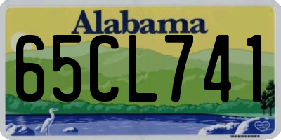 AL license plate 65CL741