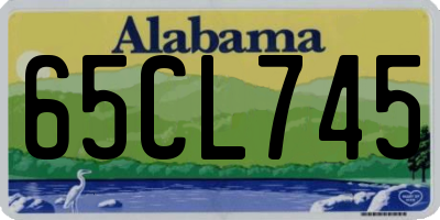 AL license plate 65CL745